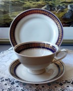 Kolditz.Echt Kobalt. Trio porcelanowe śniadaniowe. 