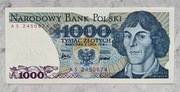 Banknot Polska PRL 1000 złotych  1975 r. Seria AS Stan I UNC Kopernik