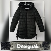 Desigual r. 36/38 kurtka czarna na misiu