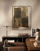 Brązowy abstrakcyjny ręcznie malowany obraz ze strukturą