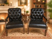 STYLOWY komplet 2 FOTELE fotel U.S.A. Chesterfield jak nowe stylowe