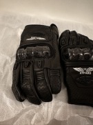 Rękawice motocyklowe turystyczne męskie Rypard Viking czarne skórzane r. M