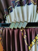 Pasek czarny Klamra złota z cyrkoniami 95 cm