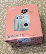 Nowy aparat natychmiastowy Instax Mini 12 Mint Green z gwarancją.