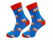 Skarpety Skarpetki Męskie Kolorowe Śmieszne Bawełniane Wysokie Wzory 