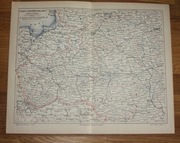 Stara mapa Polen und Westrussland z 1885r ANTYK