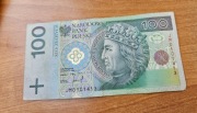 Banknot obiegowy 100zl seria JM0101413