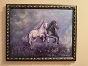 Olejny obraz na płótnie „Dzień i Noc” 60x75 cm