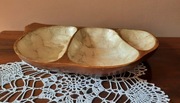 Patera, misa  tròjdzielna na przekąski z drewna i masy perłowej