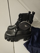 Prada monolit trapery trzewiki damskie zimowe