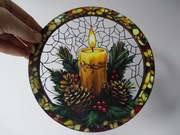 Nowy witraż witrażyk dekoracja okienna ozdoba świąteczna stroik