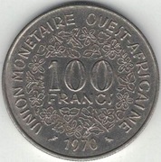 Afryka Zachodnia (BCEAO) 100 franków 1970 - 26 mm - nr 2