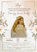 Zaproszenie Komunijne, Kartka Komunijna, Pamiątka, Pierwsza Komunia