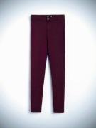 Jeansy skinny rozmiar L42 bordowy