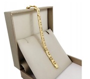 ELEGANCKA SOLIDNA BRANSOLETKA ZŁOTA GUCCI 7,5MM SREBRO 925 NA PREZENT