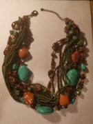 Przepiękny naszyjnik z kilku wisiorków