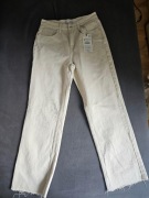 Spodnie Zara ecru beż r. 38