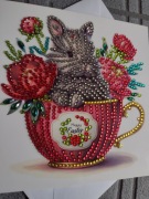 Kartka świąteczna wielkanocna - diamond painting 