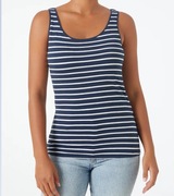 JANINA GRANATOWO-BIAŁY TOP DAMSKI rozm 38 / M (A054) 