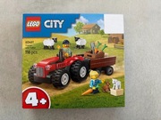 LEGO City 60461 Czerwony traktor z przyczepą i owcą