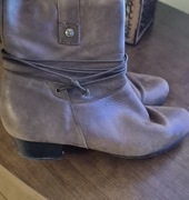 Czekoladowy brąz - botki zimowe 41