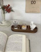 Naczynie dekoracyjne drewniane nowe brązowe