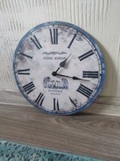 Zegar ścienny okrągły  w stylu prowansalskim