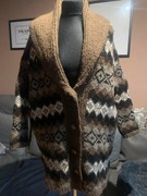 ZARA długi sweter kardigan wdzianko narzutka oversize wełna moher alpaka