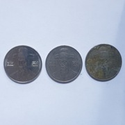 Monety, Korea 100 wonów 2005, 100 wonów 1991, 100 wonów 1992