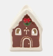 Ceramiczny kominek zapachowy na olejki woski Domek  Gift Brąz