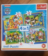 Psi Patrol Paw zestaw 4 w 1 puzzle trefl układanka dla dzieci