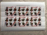 Arkusz znaczków VI zjazd Polskiej Zjednoczonej Partii Robotniczej