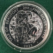 Srebrna moneta 2oz, Yale of Beaufort, Royal Mint, 2023