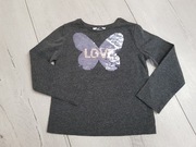 Bluzka na długi rękaw z cekinami r. 98