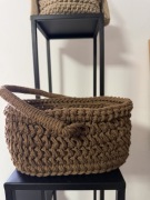 Koszyk wielkanocny-orzechowy-bawełniany 