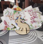 Serwetnik wielkanocny 80mm. Zajączek króliczek