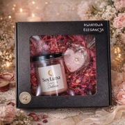  Box prezentowy Love – świeca zapachowa + mydełko fiołkowe GRATIS