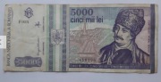Rumunia 5000 lei 1993 r
