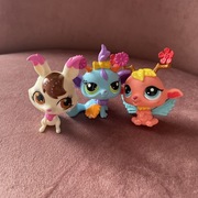 Littlest Pet Shop trzy figurki zabawki dla dzieci