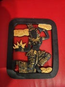 RĘCZNIE ROBIONA RZEŹBA Z DREWNA AZJATYCKI PANEL ŚCIENNY TAJLANDIA BALI AZJA