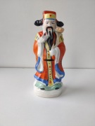Vintage porcelanowa figurka Sanxing Lu chiński bóg kariery i bogactwa