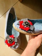 Piękne marynarskie espadryle balerinki 38 mokasyny