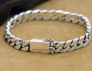 BRANSOLETA GRUBA Srebrna Męska SREBRO pr 925 Bransoletka 7mm/20cm Pancerka