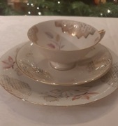 Komplet śniadaniowy porcelana filiżanka talerzyk