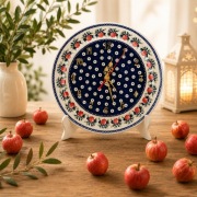 Zegar wiszący ceramiczny ścienny 25 cm cichy ceramika Bolesławiec  
