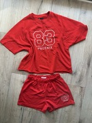 dresowy set komplet dres Sinsay czerwony s