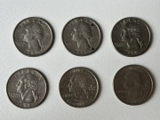 Zestaw monet kolekcjonerskich Quarter Dollar Liberty 1970 - 2011 rok