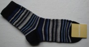 CALZEDONIA czarne skarpetki w paski granatowe szare 37-39 USEX
