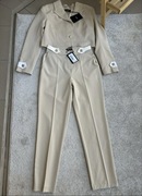 Garnitur beżowy elegancki balmain