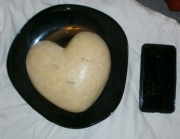 Świeca Dekoracyjna Serce, 3 Knoty Wegańska Parafina (i Poduszka).